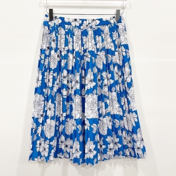 Banana Republic Printed Pleated Cool Combo Size S Petite Blue - Picture 1 of 7